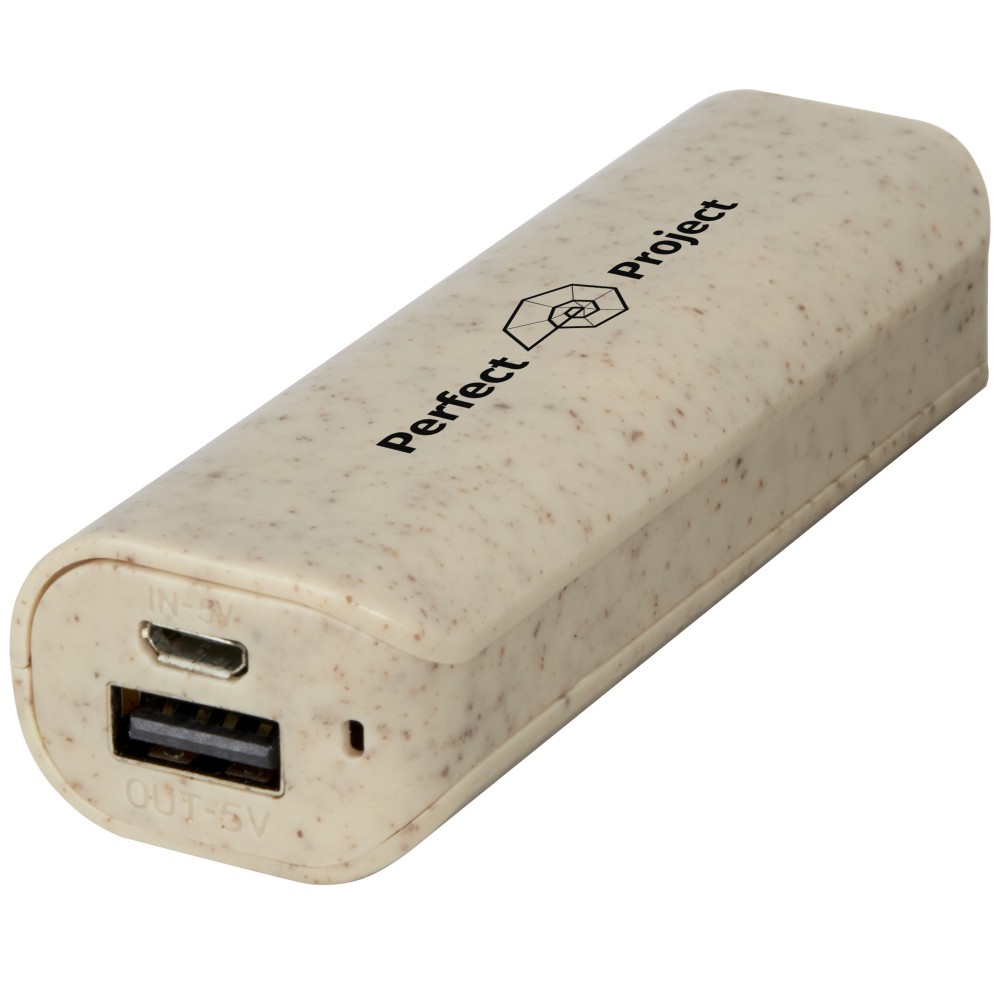 Yoko 1200 MAH powerbank szalmából bézs