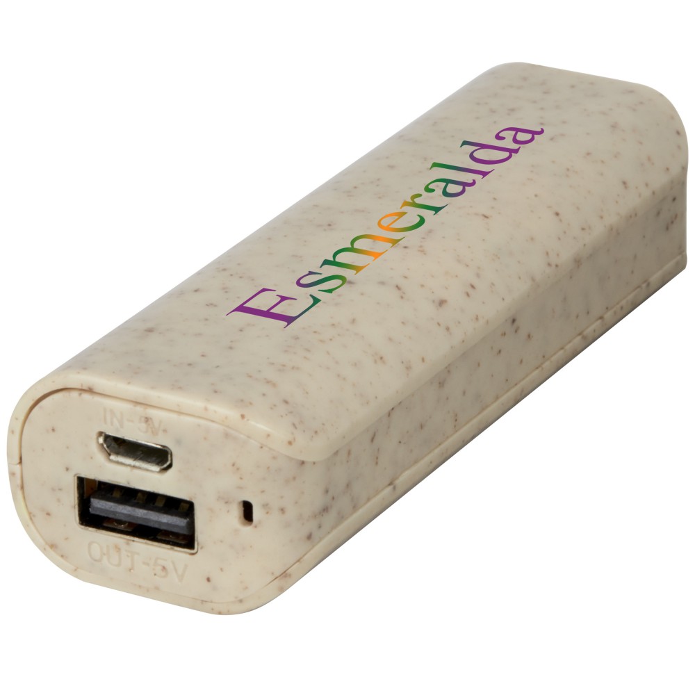Yoko 1200 MAH powerbank szalmából bézs